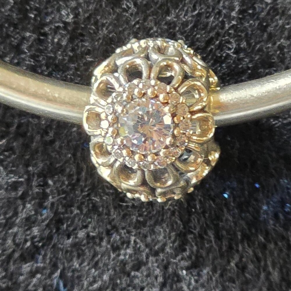 Pandora Sterling Silver Floral Brilliance Charm